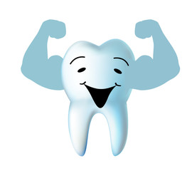 Background with smiling tooth