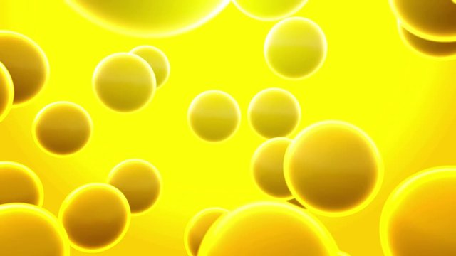 Abstract 3d colorful flying spheres or balls. Digital bright colorful looped modern background for screensaver, broadcast design.