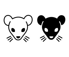 Black and white rat face
