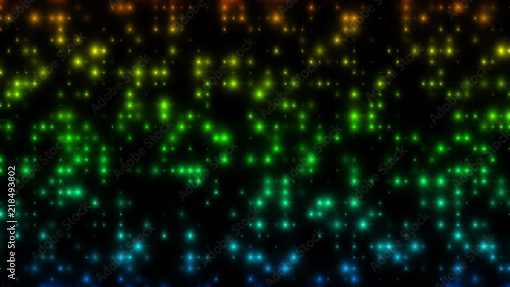 Poster Colorful Flickering Moving Particle Graphic Animation Background
