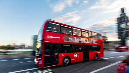 Fototapeta na wymiar The Red Busses of London