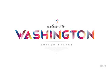 Welcome to washington dc usa united states card and letter design typography icon