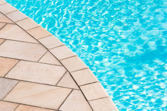 close up swimming pool on top view