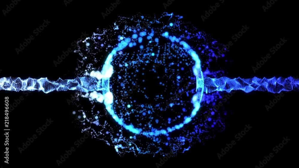 Poster Twist Blue Plasma Moving Particle Form Motion Background