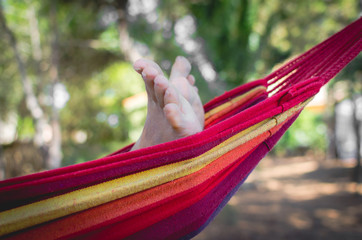 feet in hammock