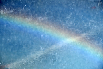 Rainbow reflection on water