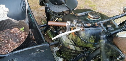 Unique old motorcycle