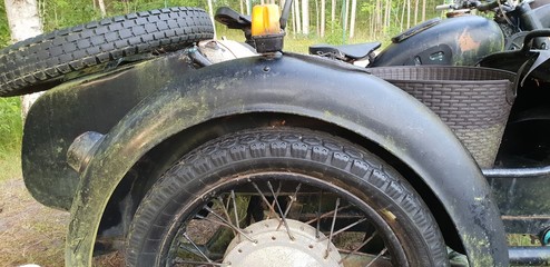 Unique old motorcycle