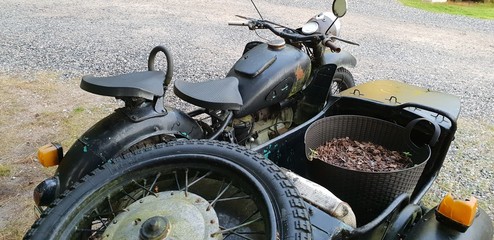 Unique old motorcycle