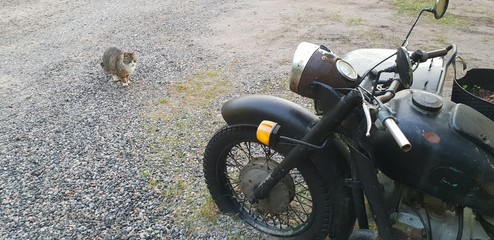 Unique old motorcycle