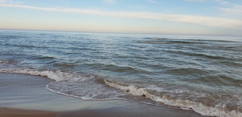 Baltic sea beach in the morning