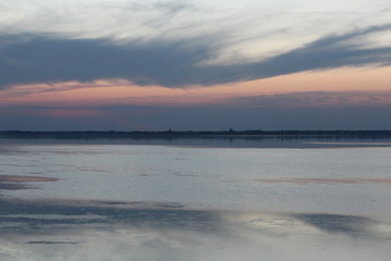 evening clouds over the river