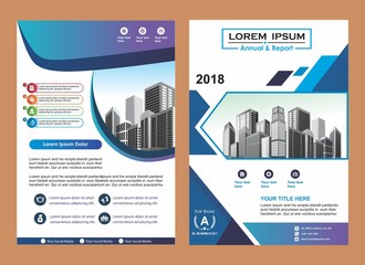 cover, layout, brochure, magazine, catalog for annual report with infographic