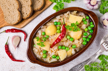 Stewed vegetables with spices