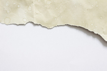 pieces of torn paper texture background, copy space.