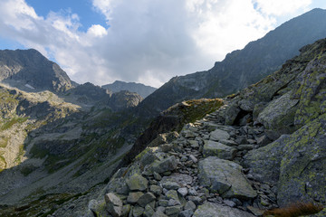 Hiking trail in the High Tatra near Morskie Oko