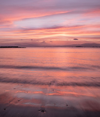 葉山町ビンクの夕焼け