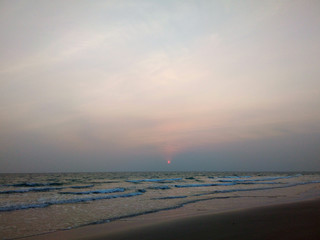 Beautiful Seascape and Sunset in the sea