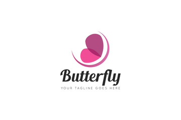Fototapeta premium butterfly logo and icon Vector design Template. Vector Illustrator Eps.10