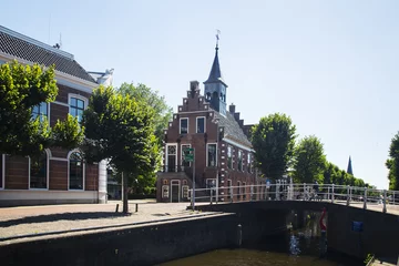 Foto auf Leinwand Townhall of Dutch village Balk, Friesland © roelmeijer