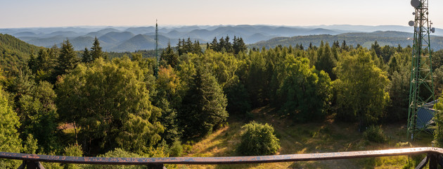 Vue panoramique depuis le Grand Wintersberg, Alsace, Bas-Rhin, Vosges, France