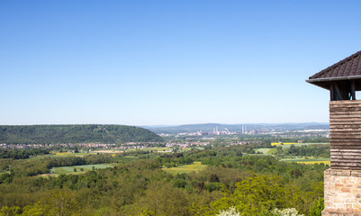 Fototapeta na wymiar Blick von der Teufelsburg Richtung Dillingen