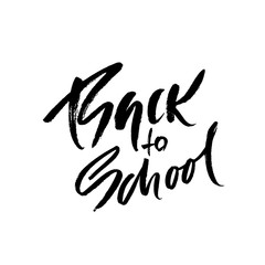 Back to school. Modern brush lettering. Typography banner. Vector illustration.