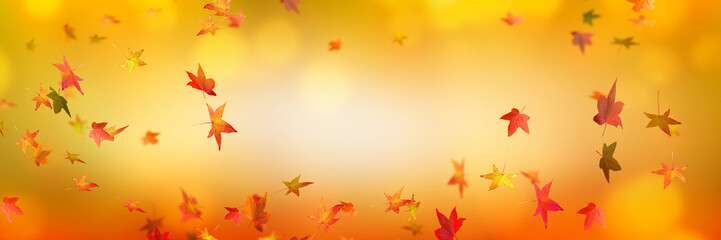 herbstbl&auml;tter vor abstraktem hintergrund