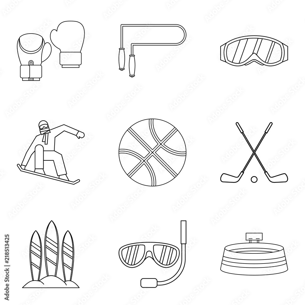 Poster descent icons set. outline set of 9 descent vector icons for web isolated on white background