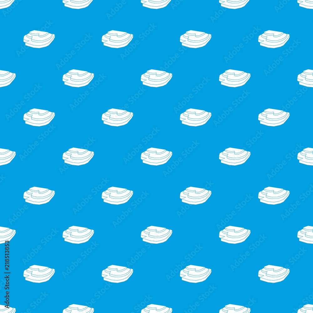 Poster rice field pattern repeat seamless in blue color for any design. vector geometric illustration