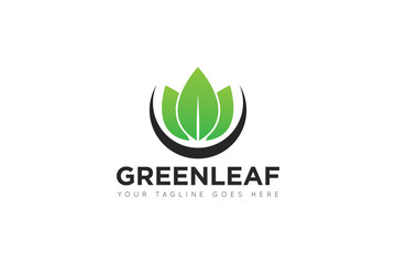 Fototapeta premium leaf logo and icon Vector design Template