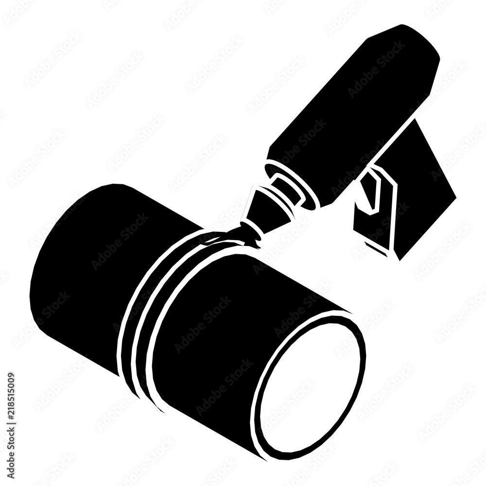 Poster welding torch cutting icon. simple illustration of welding torch cutting vector icon for web