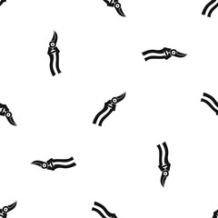 Garden shears pattern repeat seamless in black color for any design. Vector geometric illustration