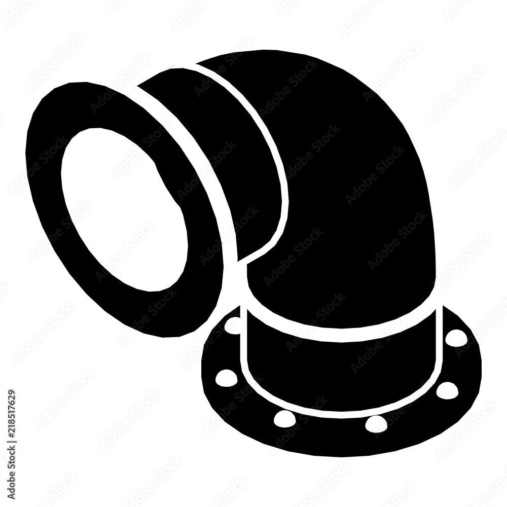 Aufkleber semicircular pipe icon. simple illustration of semicircular pipe vector icon for web