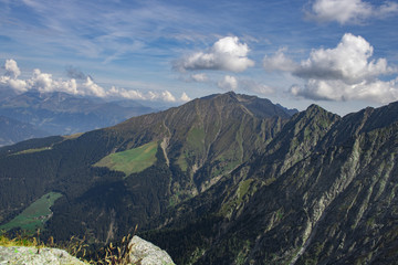 The mountains between the Alps