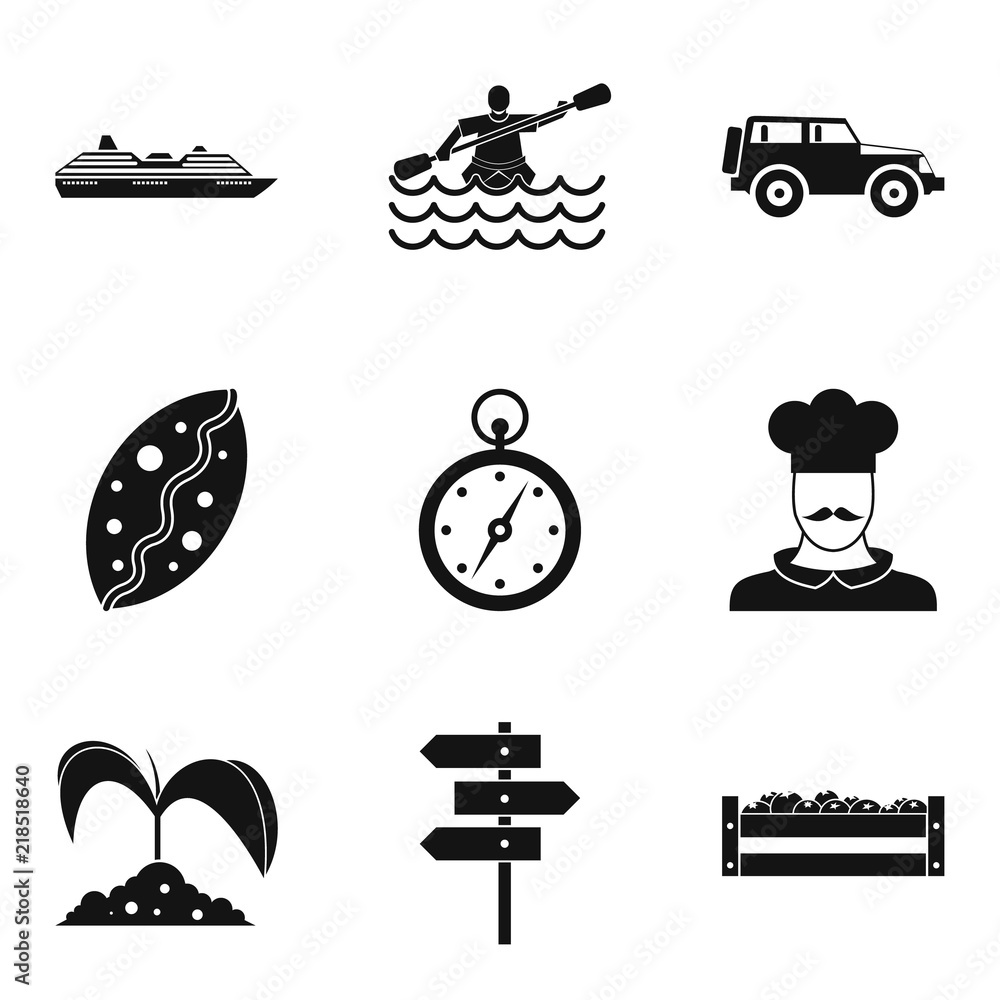 Poster movement icons set. simple set of 9 movement vector icons for web isolated on white background