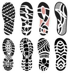 footprint  shoes vector