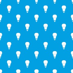 Glowing LED bulb pattern repeat seamless in blue color for any design. Vector geometric illustration