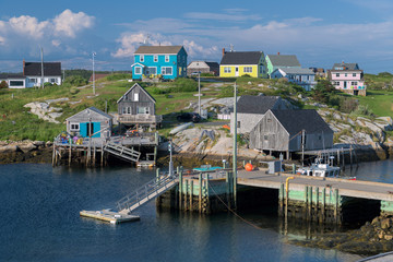 Fototapeta premium Pier at harbor at Peggy's Cove, Nova Scotia