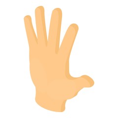 Hand icon. Isometric illustration of hand vector icon for web
