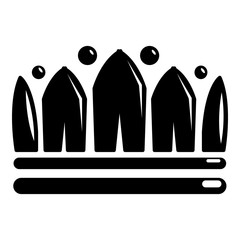 Snow crown icon. Simple illustration of snow crown vector icon for web