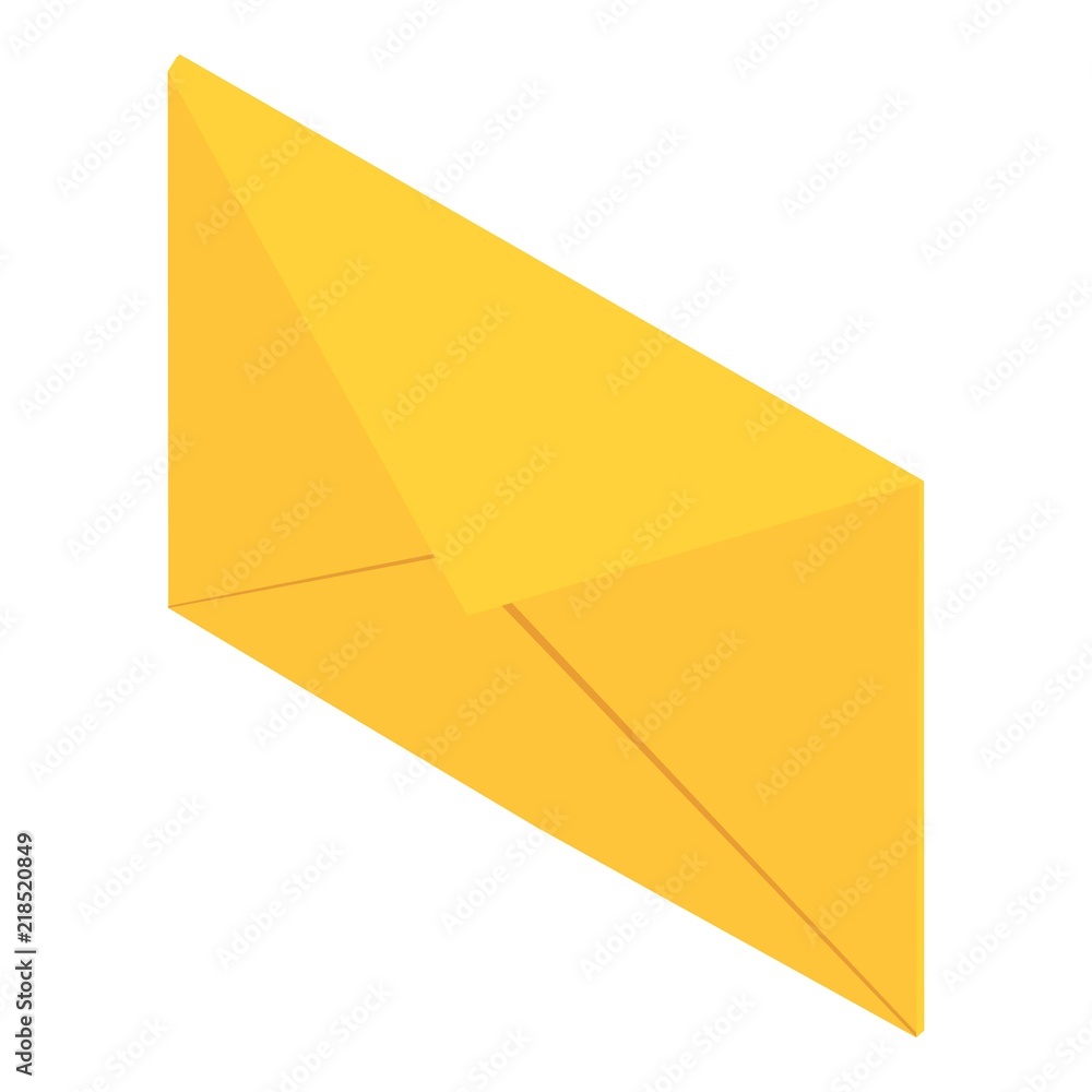 Poster post envelope icon. isometric illustration of post envelope vector icon for web
