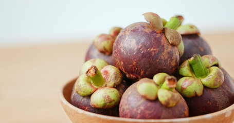 Pile of Purple mangosteen
