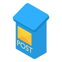 Mailbox icon. Isometric illustration of mailbox vector icon for web