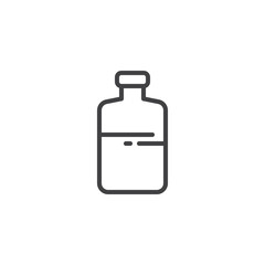 Bottle with liquid outline icon. linear style sign for mobile concept and web design. fertilizer bottle simple line vector icon. Symbol, logo illustration. Pixel perfect vector graphics