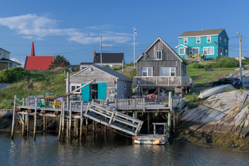 Fototapeta premium Pier at harbor at Peggy's Cove, Nova Scotia
