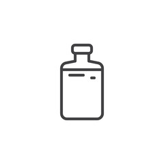 Liquid bottle outline icon. linear style sign for mobile concept and web design. Bottle glassware simple line vector icon. Symbol, logo illustration. Pixel perfect vector graphics