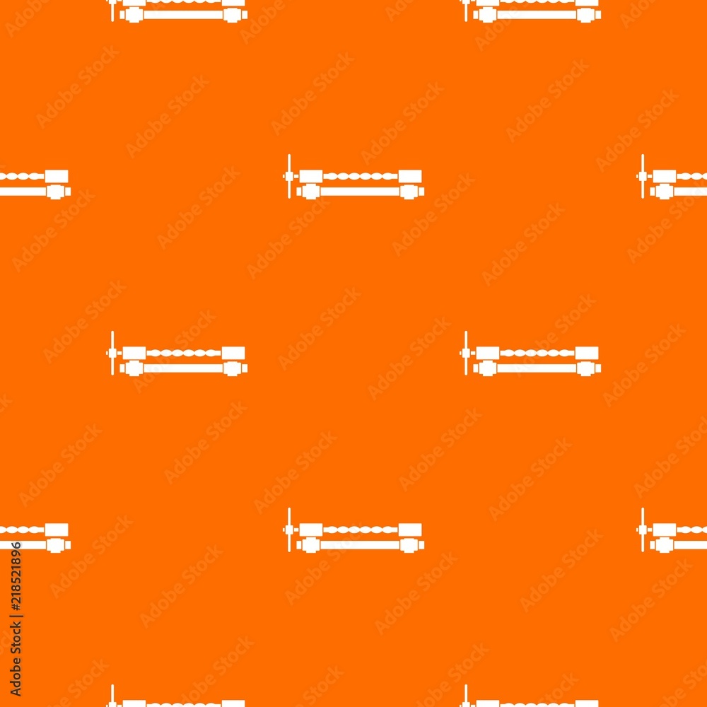 Poster blacksmiths clamp pattern repeat seamless in orange color for any design. vector geometric illustrat