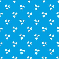 Puzzle pattern repeat seamless in blue color for any design. Vector geometric illustration