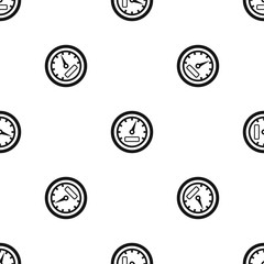 Speedometer pattern repeat seamless in black color for any design. Vector geometric illustration